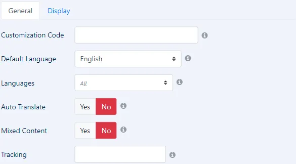 translate configuration